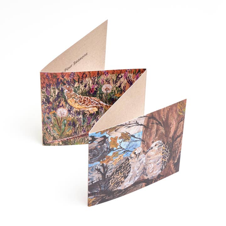 Clare O’Neill Artworks - Wholesale Everyday Greeting Card - The Four seasons Fold out concertina card0