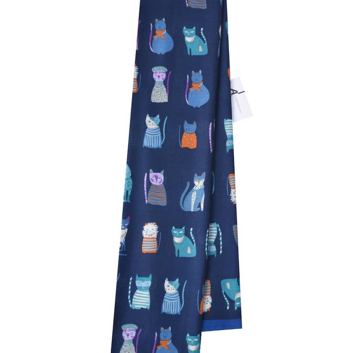 Funkyrel® Atzbranding Limited - Wholesale Sjaal - Dames - Scarvii sjaal met schattig cartoon kattenpatroon4