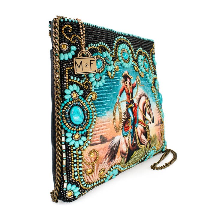 Mary Frances Accessories - Wholesale Crossbody Bag - Women's - Cowgirl Beaded and Embroidered Western Crossbody Handbag1