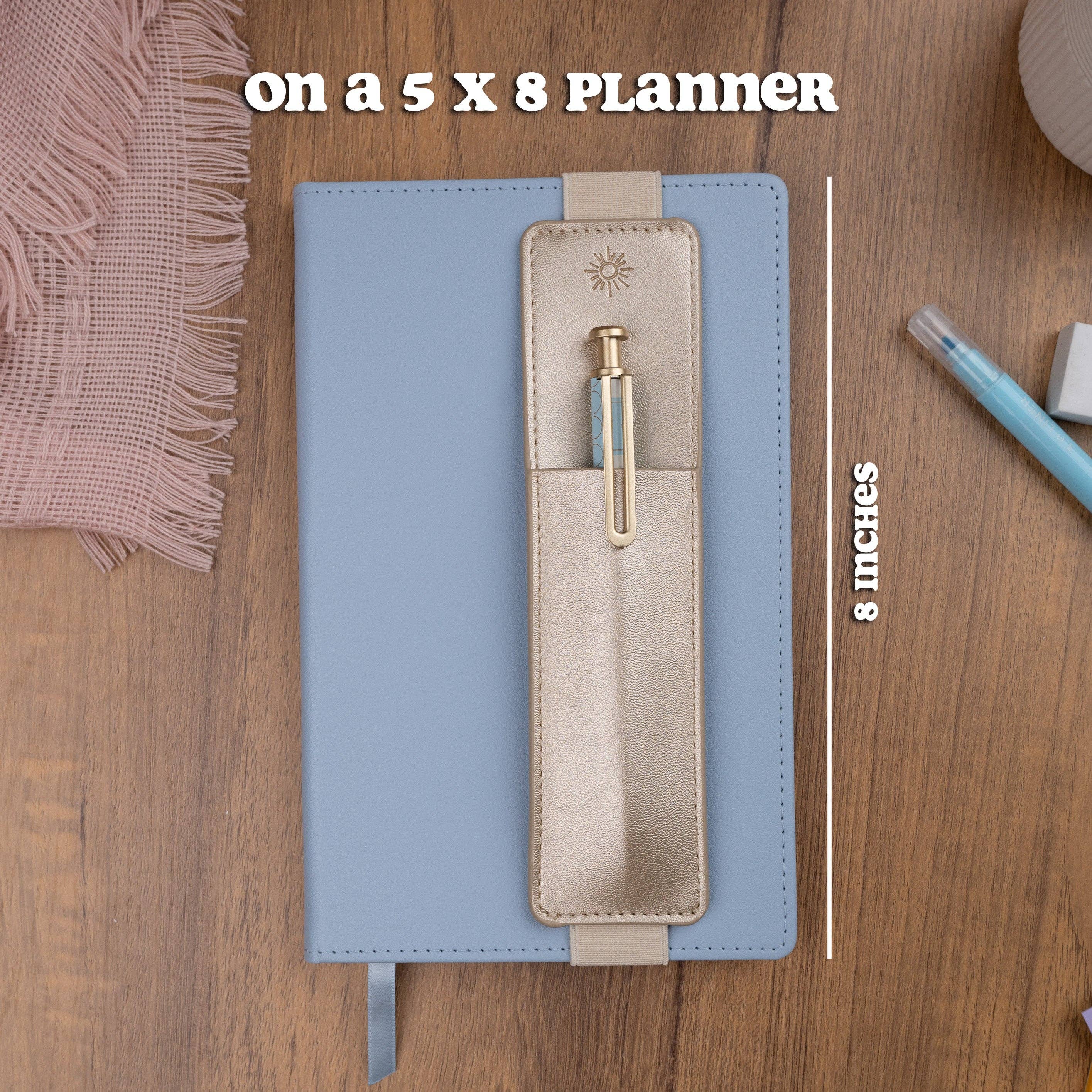 Gold Pen Pouch - Pen Holder For Notebooks, Journals, and Planners for wholesale on Faire5