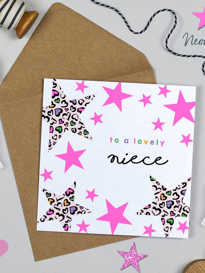 Leopard Love Stars Niece for wholesale by Michelle Fiedler Design