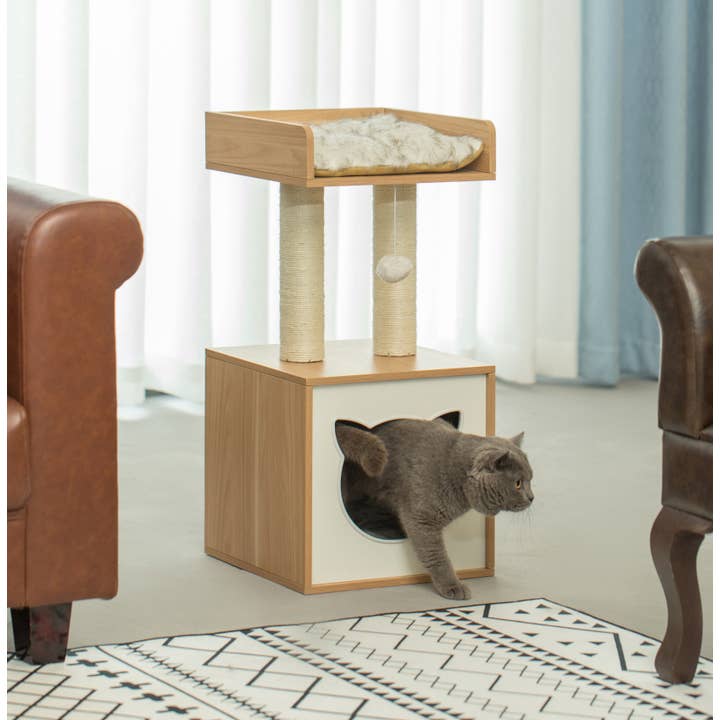Quickway Imports - Vendita all'ingrosso Tiragraffi - Gatti - Piattaforma cubo per gatti, tiragraffi