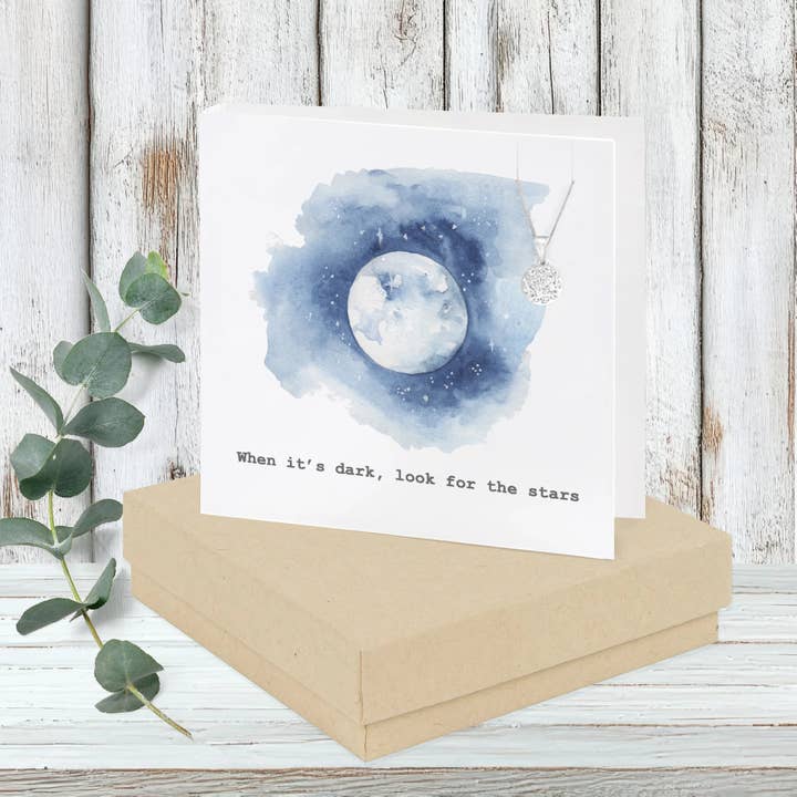 Sterling Silver Pendant Necklace Gift Set with Thoughtful Encouragement Card - Gift Boxed for wholesale by Crumble & Core