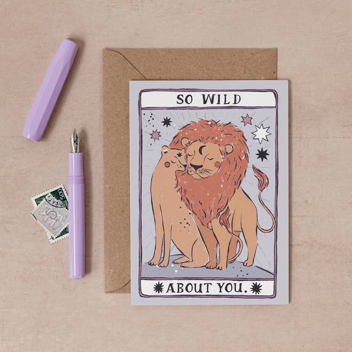 Sister Paper Co. – Großhandel Liebeskarte – Wild About You-Karte | Tarot-Liebeskarte | Jubiläumskarten1