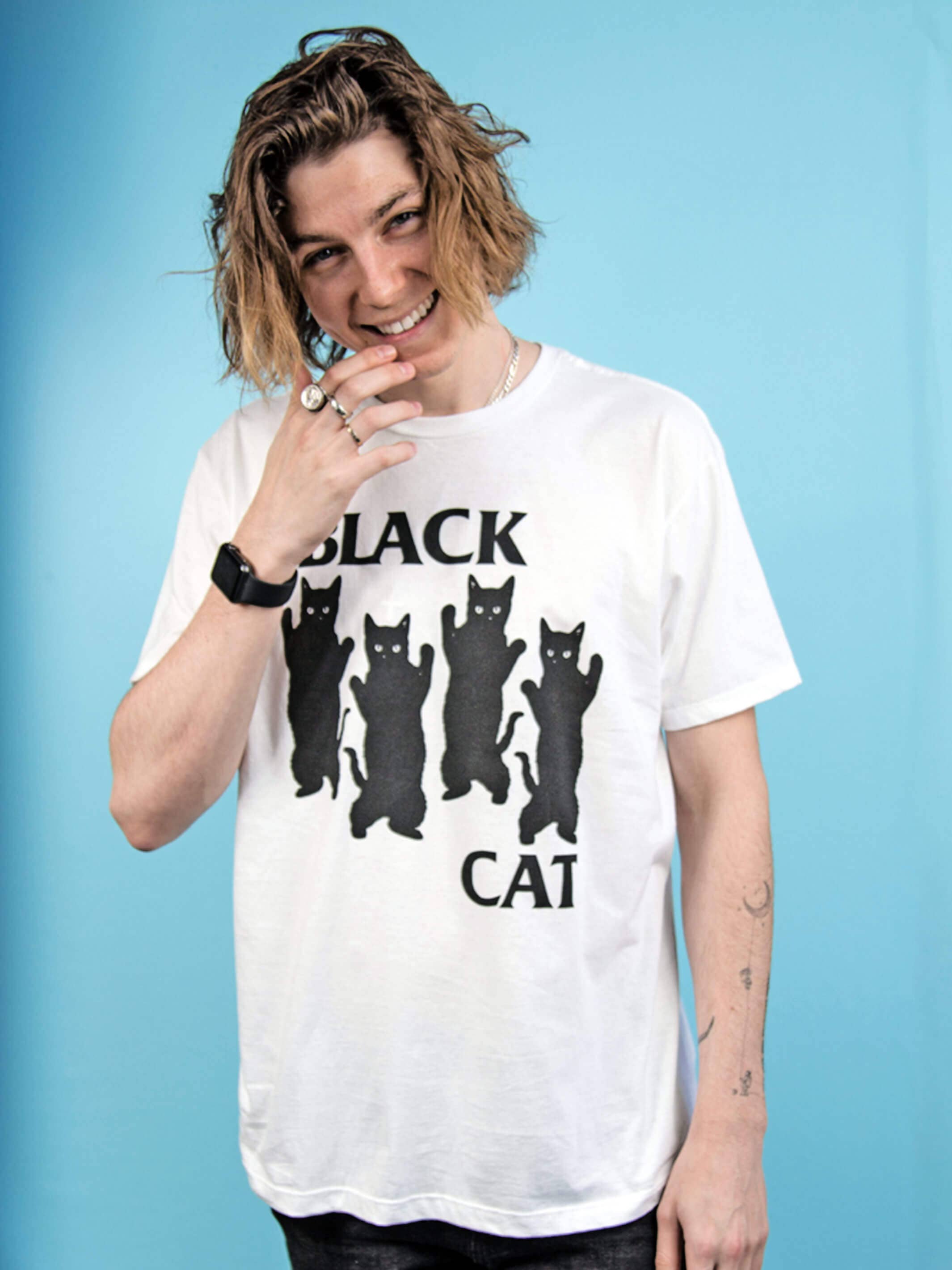 Weiss Black Cat Klassisches T-Shirt für den Großhandel auf Faire1
