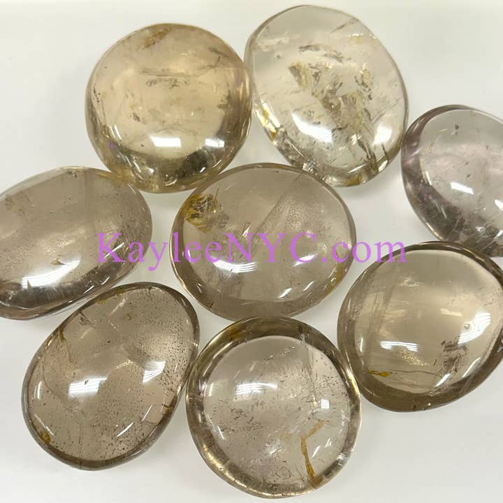 KayleeNYC - Wholesale Spiritual Stone/Crystal - Wholesale Lot 2 Lbs Natural Smoky Quartz Palm stone Crystal