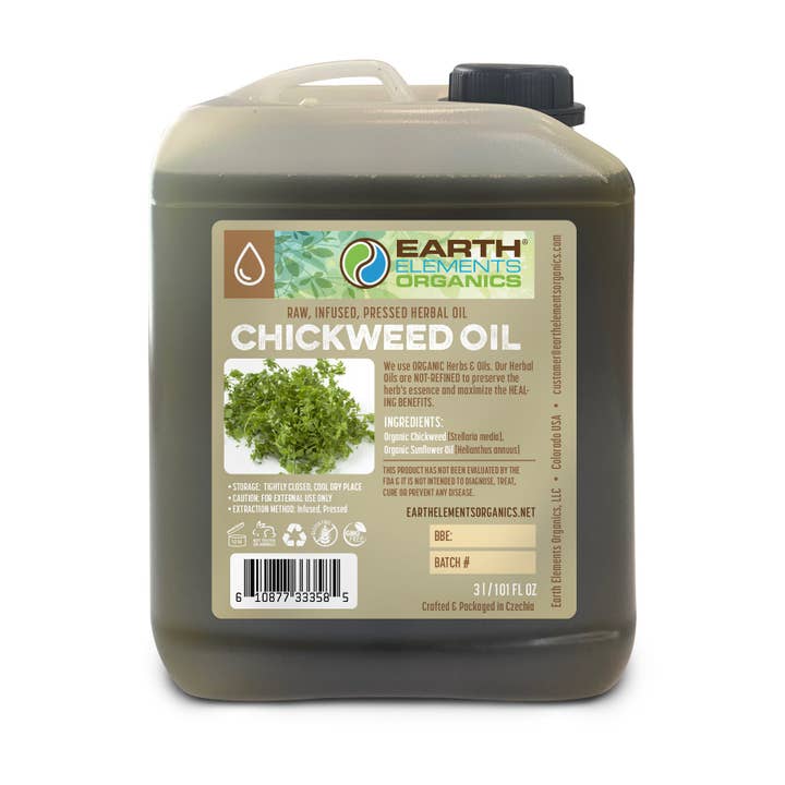 Organic Chickweed Oil for wholesale by Earth Elements Organics
