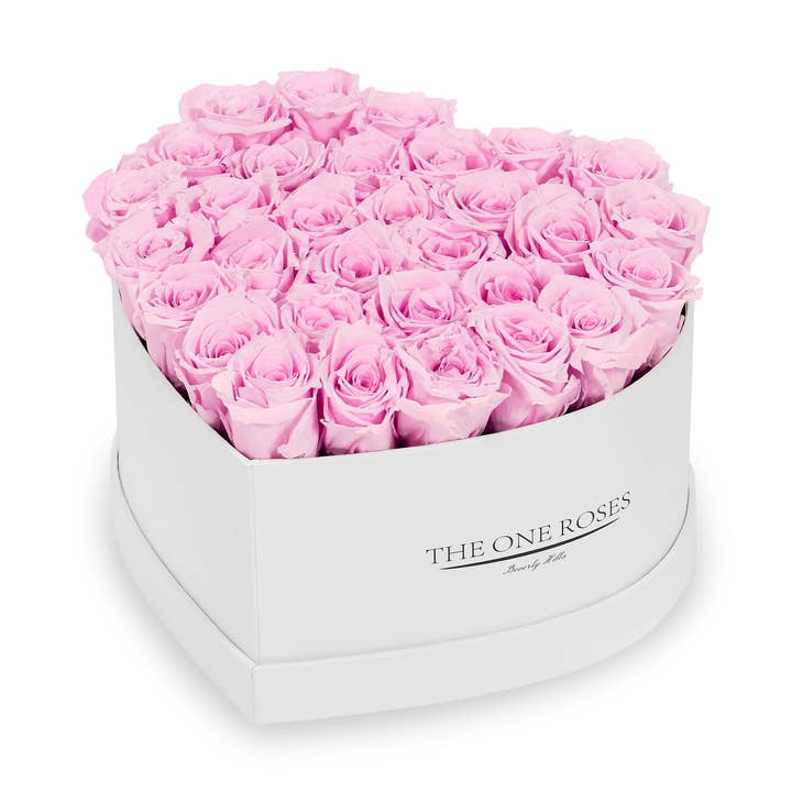 Lilac Roses | Caja blanca «Love» para venta al por mayor de The One Roses
