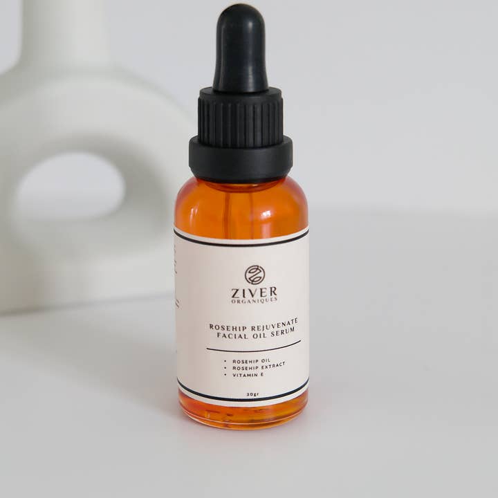 Ziver Organiques - Wholesale Facial Serum/Concentrate - Rosehip Rejuvenating Facial Oil Serum with Vitamin E 30ml