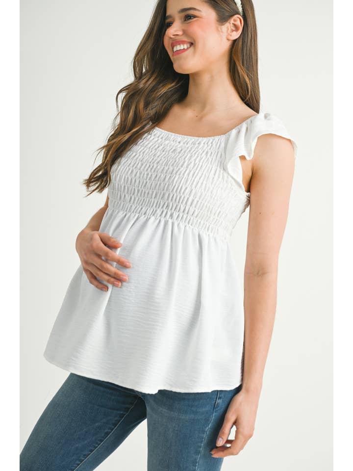 Hello Miz – wholesale Topp - Mamma – Fladderärm Smockad Mammablus