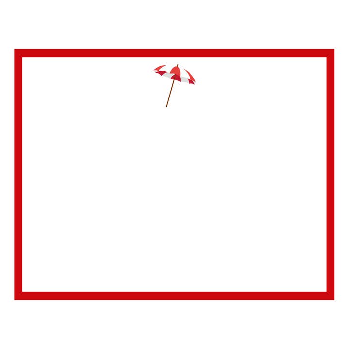 Conjunto de Cartões de Nota - Guarda-sol de Praia por atacado de Mimi Paper LLC