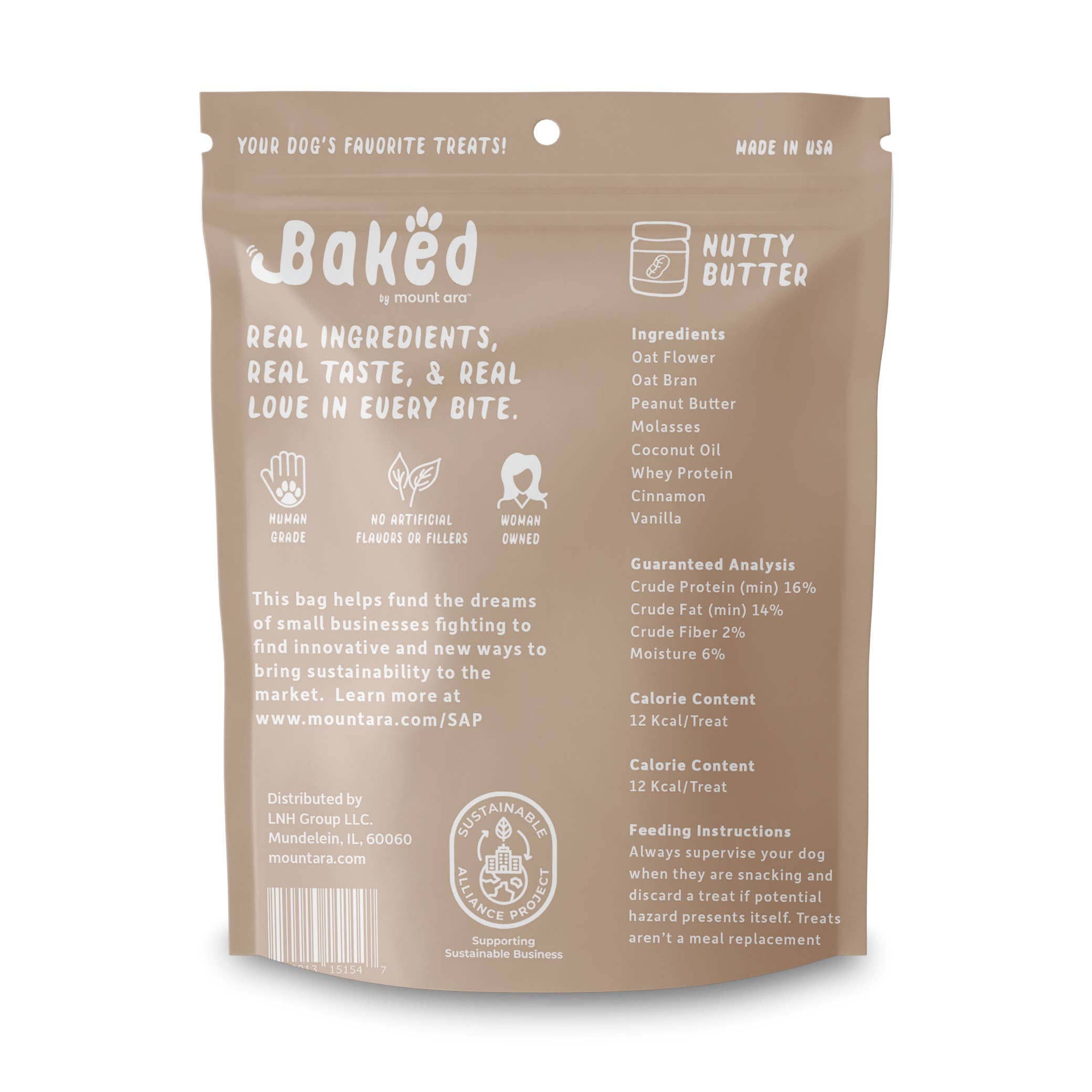 Mount Ara - Wholesale Pet Treats - Dog - Baked 6oz Peanut Butter Cookies1