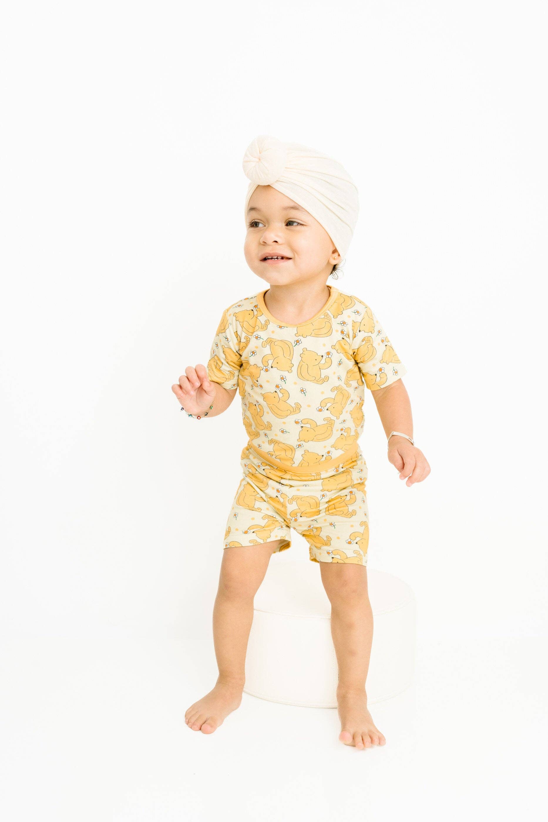 Little One Shop - Wholesale Top & Short Set - Kids - Hunny Bear Bamboo Shorts Set3