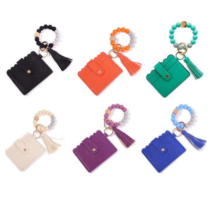 Mavi Bandz - Wholesale Keychain Bracelet - Fall Wallet Wristlet Silicone Bead Tassel Keychains