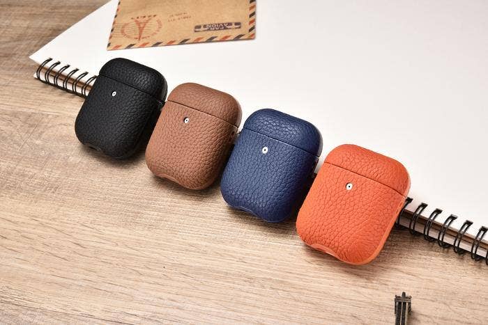 CairPods - Wholesale Earphone/Headphone Case - Unisex - Genuine Leather Pebble Series AirPods 2 Case2