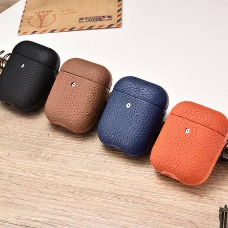 CairPods - Wholesale Earphone/Headphone Case - Unisex - Genuine Leather Pebble Series AirPods 2 Case2