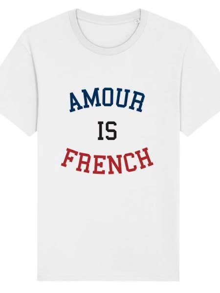 Voksen T-shirt til mænd - Amour is French for engroshandel hos Koloris