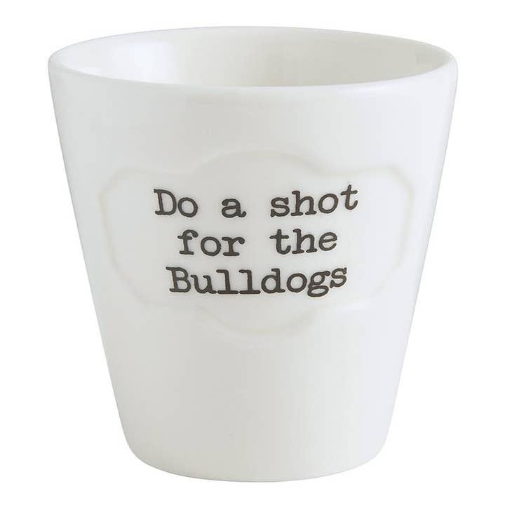 Bulldogs Shot Glass for wholesale by Angle