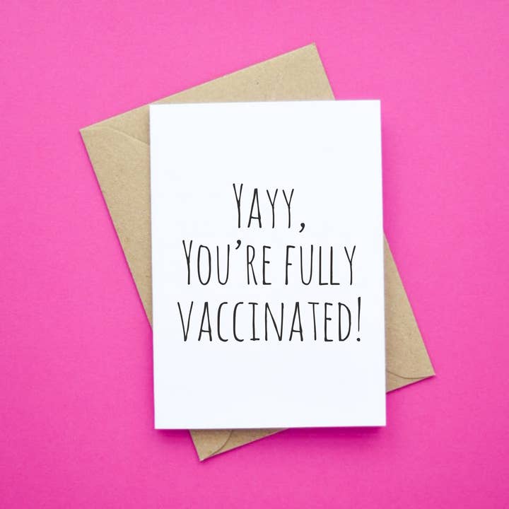 Jippie, du är fullvaccinerad! för wholesale av Wonky Cards