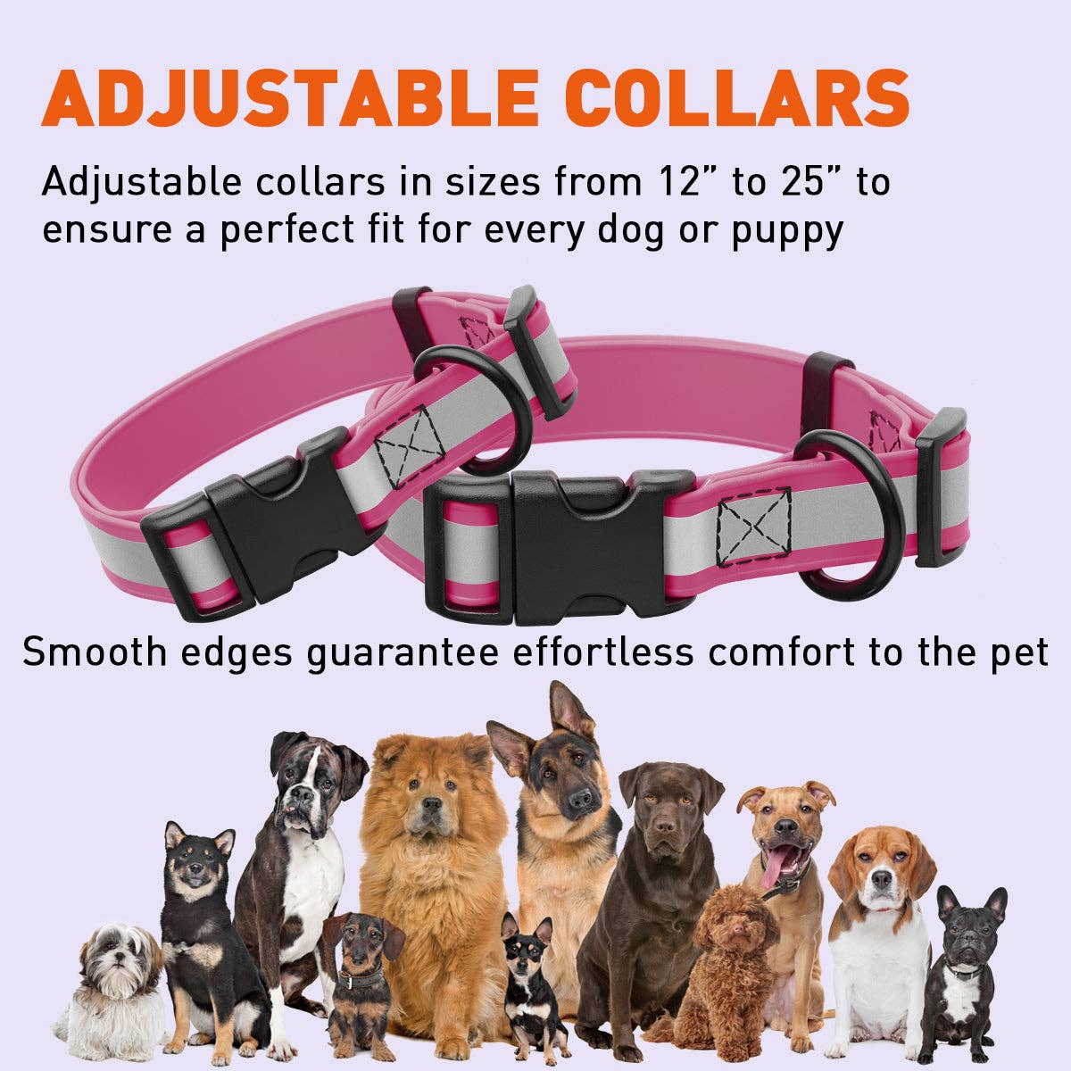 Dogline - Wholesale Pet Collar - Dog - Dogline Biothane Reflective Dog Collar with Quick Release12