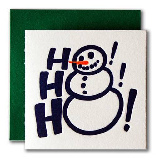 Ladyfingers Letterpress - Wholesale Season's Greetings Card - Ho Ho Ho Tiny Holiday Card1