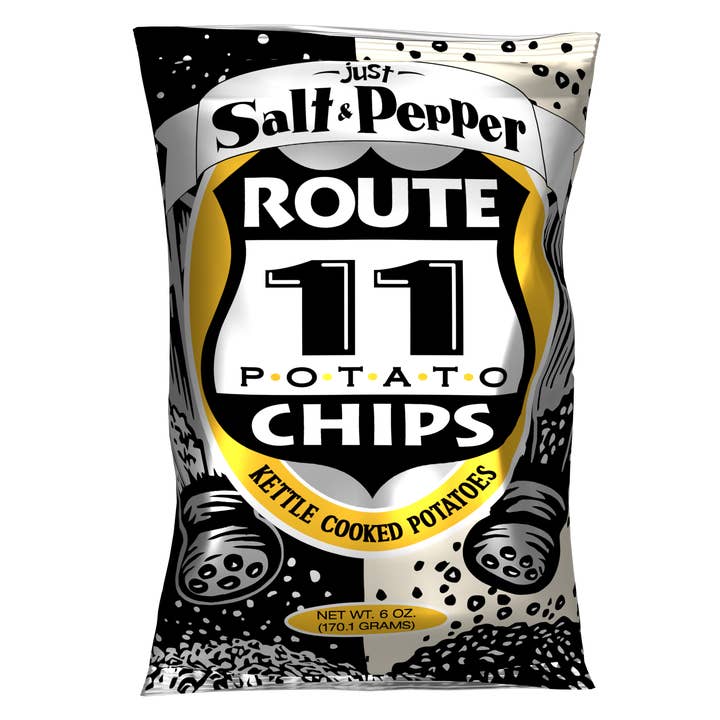Route 11 Potato Chips - Wholesale Chips - Route 11 Salt & Pepper Potato Chips (6oz)0