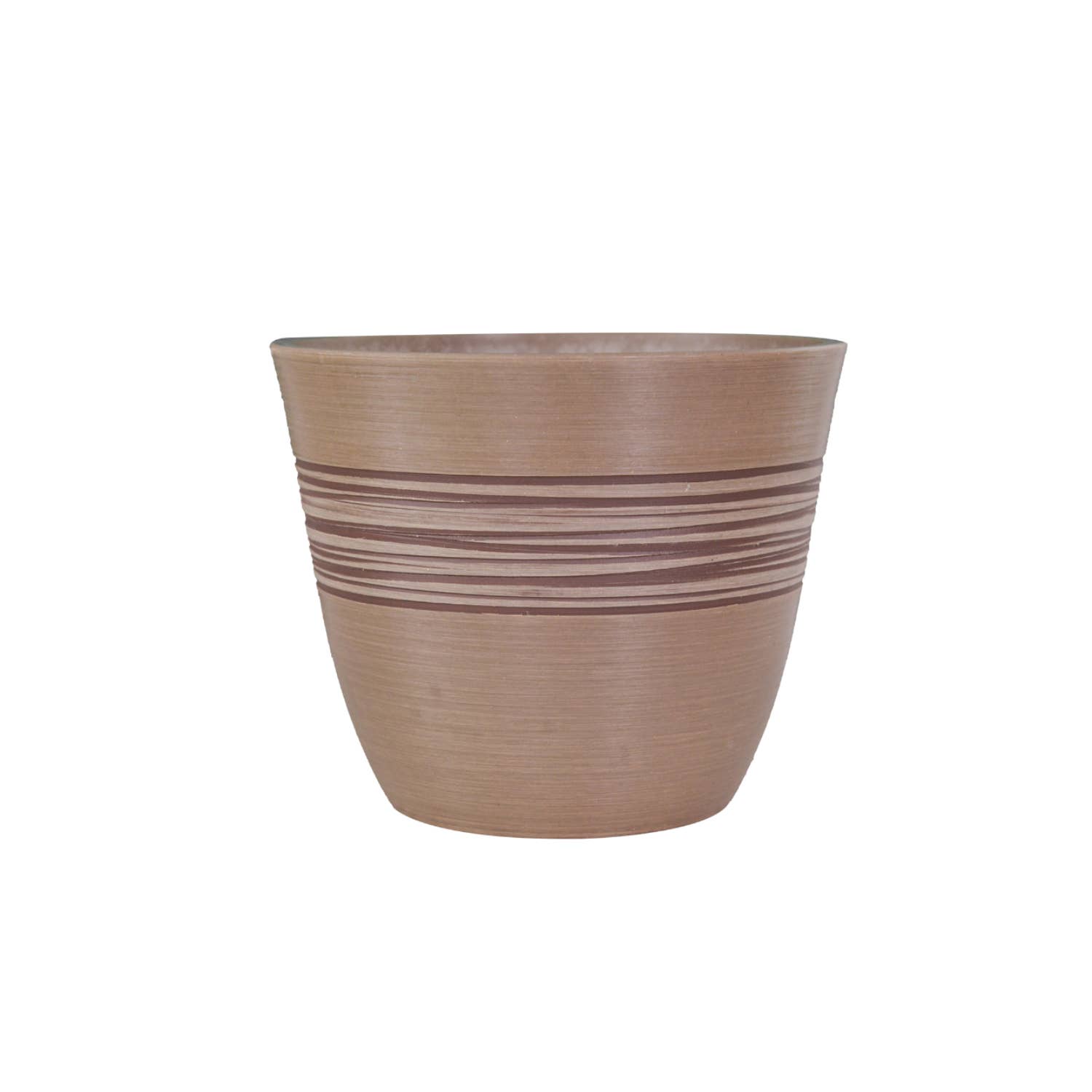 Greenship Garden USA - Wholesale Plant Pot - GreenShip Hand Carved Band Planter, W. 12.21"x H. 10.05"2
