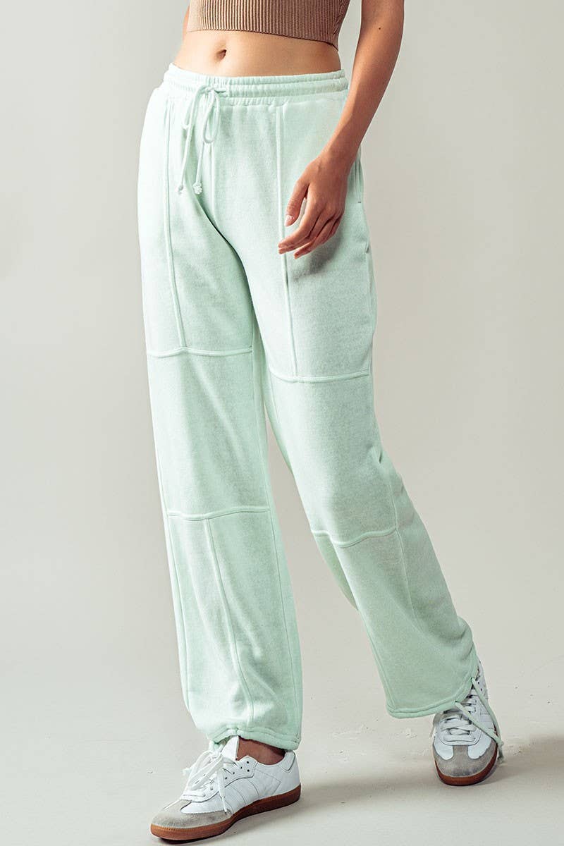 MINT Mineral Wash Drawstring Elastic Cuff Casual Joggers for wholesale on Faire5