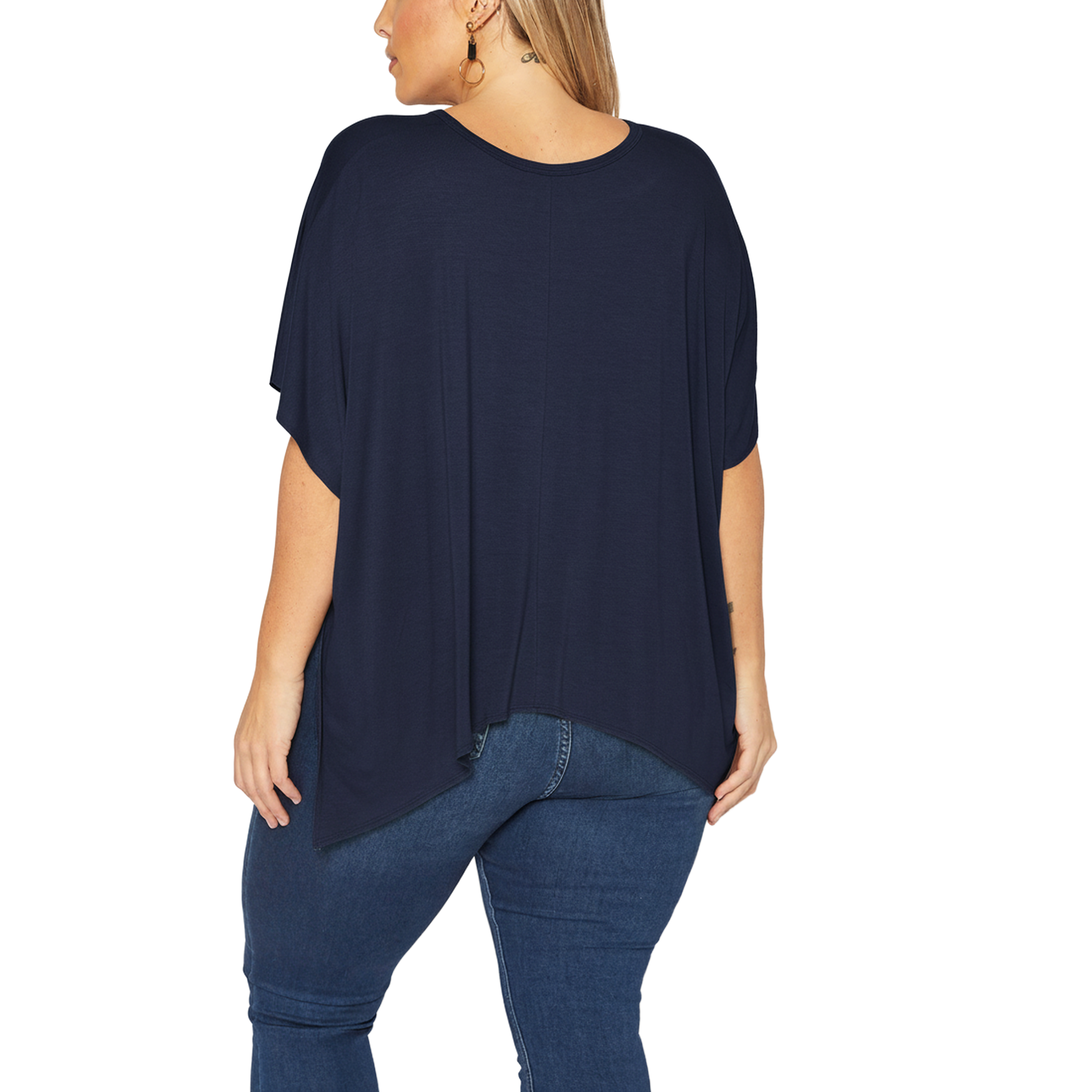 Robin K – wholesale Tunic – Women’s – Bellatrix Plus Basic V-Neck Poncho Styled Tunic5