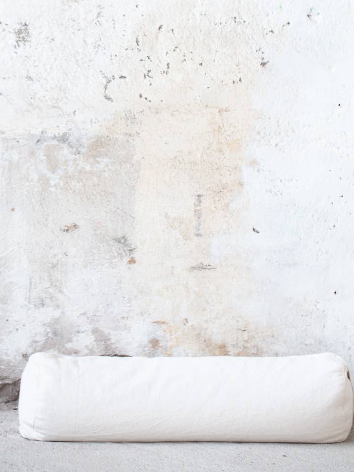 Yoga Nackenrolle aus weißer Baumwolle für den Großhandel von MoiTu Studio