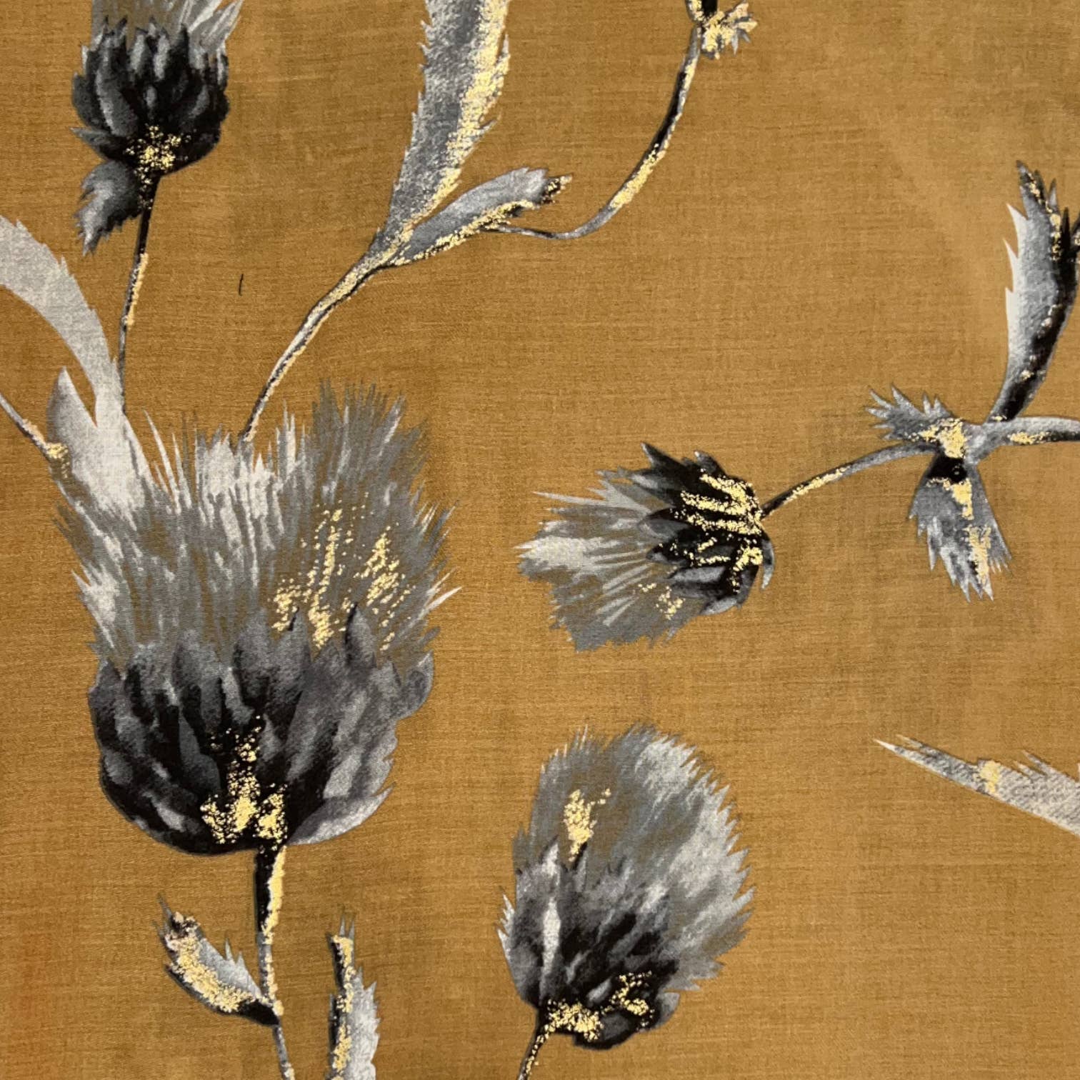 London Scarves - Wholesale Scarf - Women's - Dusty miller flower print on medium weight scarf16