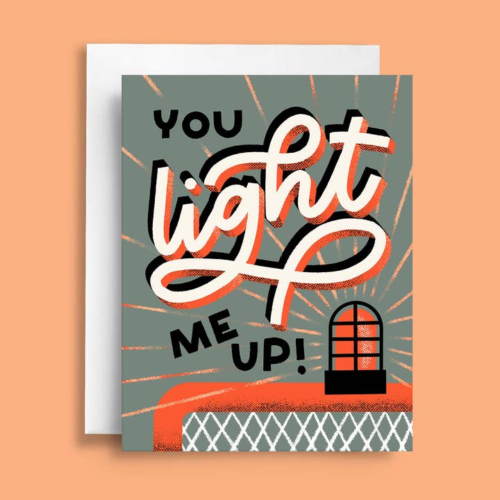 Hockey Lamp Valentine's Day Card | Love & Friendship for wholesale by Natasia Makes