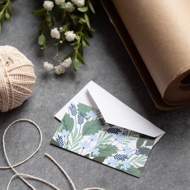 HAZELMADE® Tea Towels + Gifts - Wholesale Stationery/Notecard Set - Blue Bouquet Mini Note Set | Cards1