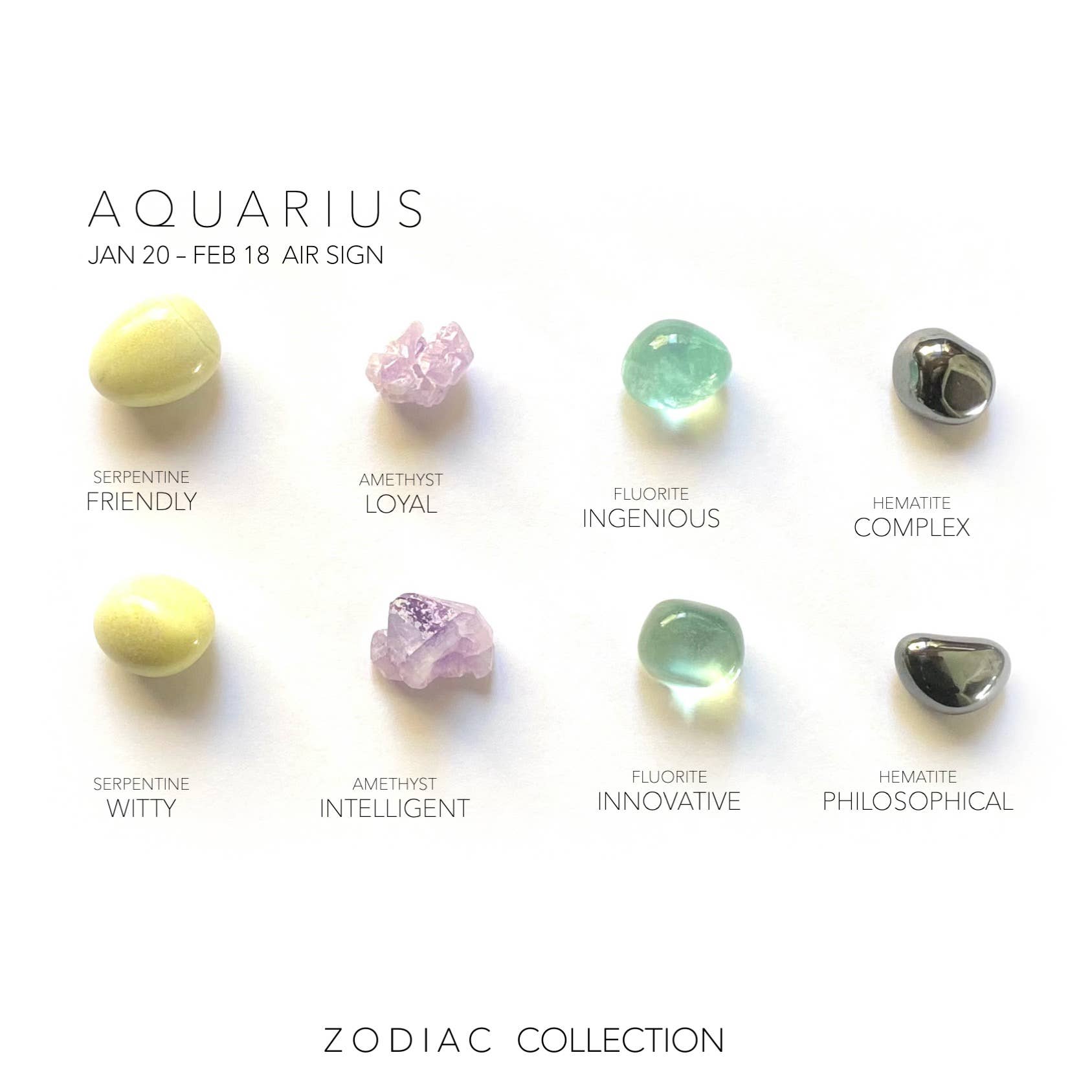 Crystal Grids - Vendita all'ingrosso Pietra/cristallo spirituale - Aquarius Zodiac - 20 gennaio-18 febbraio - set di kit di cristalli7