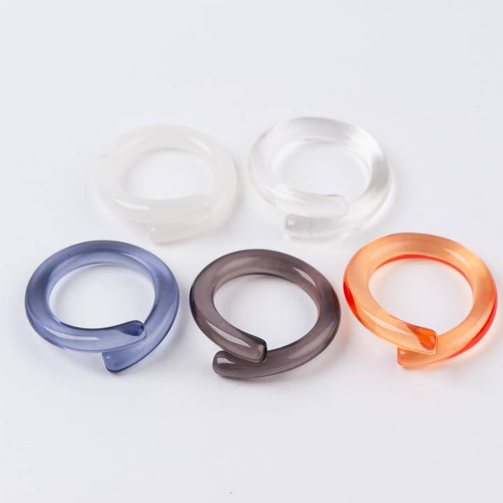 Lucca Couture - Wholesale Jewelry Set - BOHO RESIN RING-SET OF 51