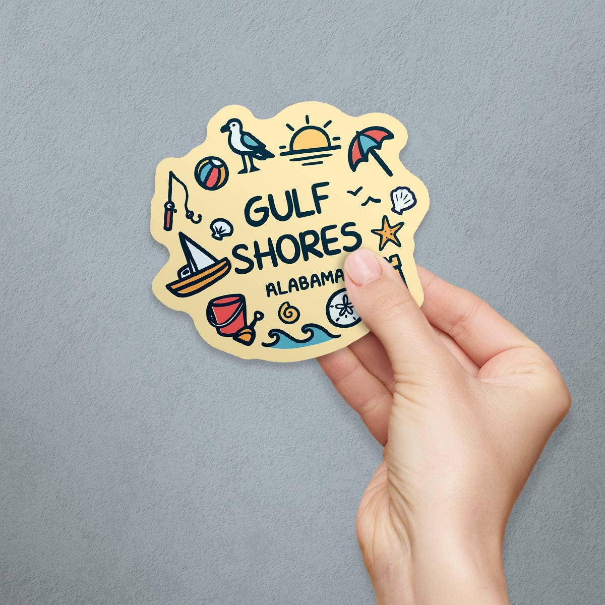 RetroPlanet - Wholesale Sticker - Your Beach Doodles & Icons Name Drop Die Cut Vinyl Sticker1