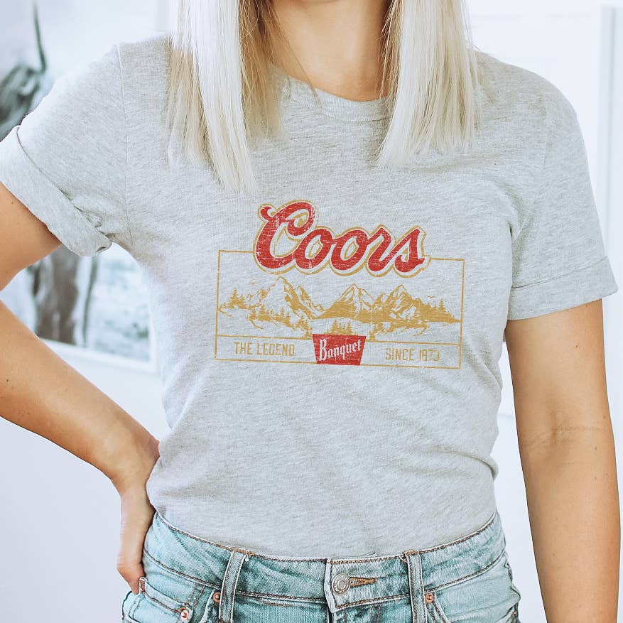 Dakota Soul Tees - Vente T-shirt sérigraphié – femme - T-shirt Coors Banquet Rodeo | T-shirt Coors | Chemise d'été0