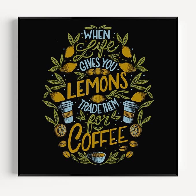 Citrons pour café Print pour la vente par Natasha Reddy Studio