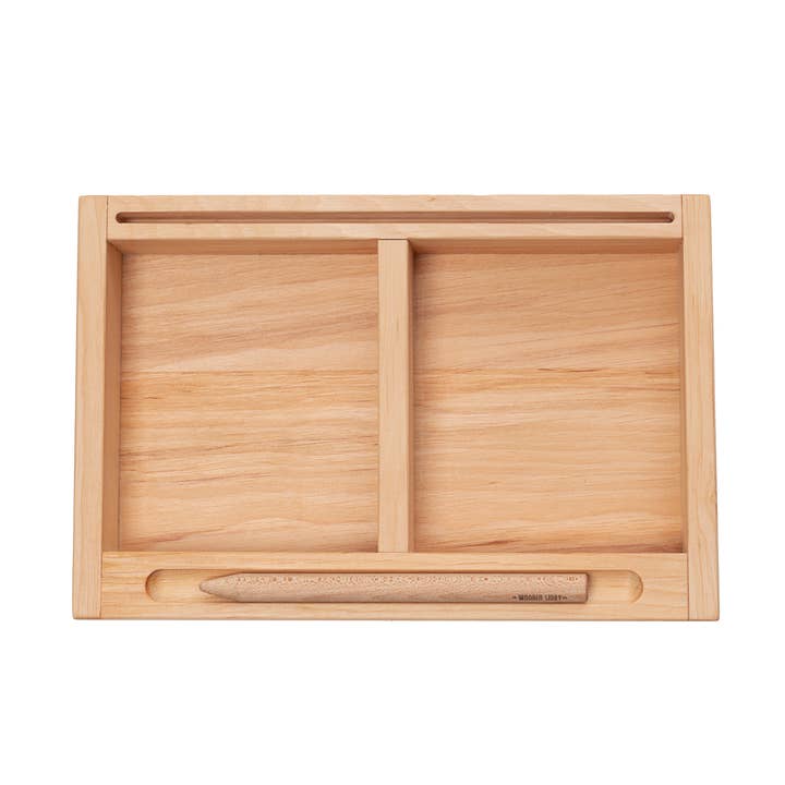 Wooden Story Sp. z o.o. - Wholesale Wood toy – Child - Sand writing tray with divider + card holder3