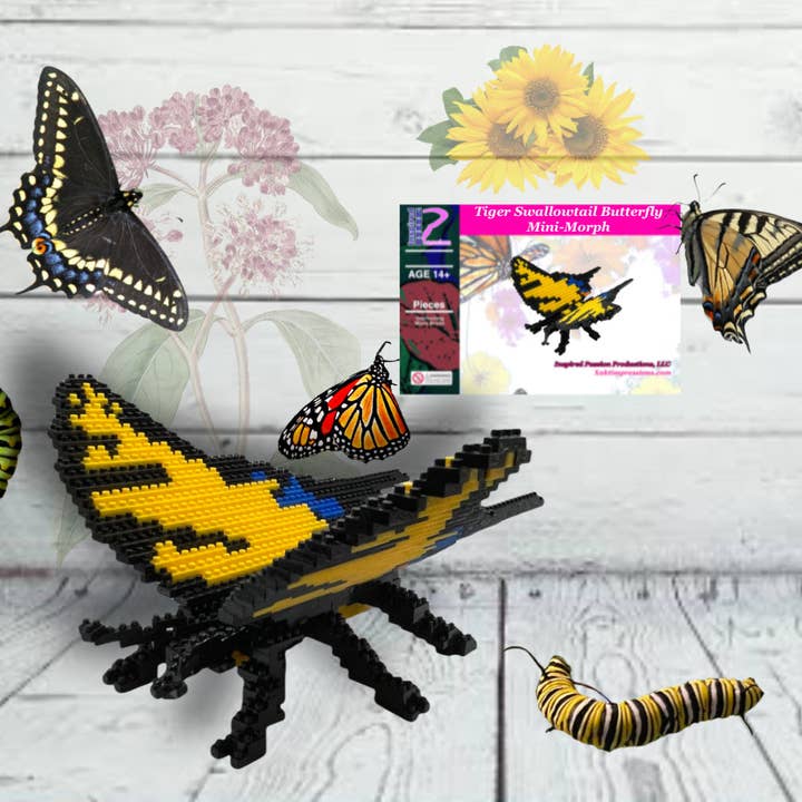 Tiger Swallowtail Butterfly Mini Morph Mikroblokmodel for engroshandel hos Inspired Passion Productions,LLC