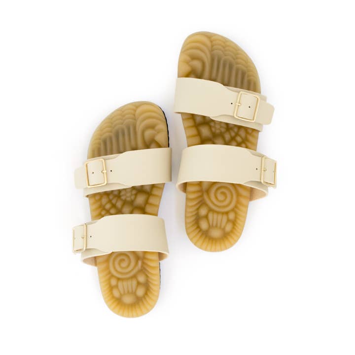 Calzame – wholesale Sandals – Women's – YS Slipper Reflexology Vegan Sandal Beige