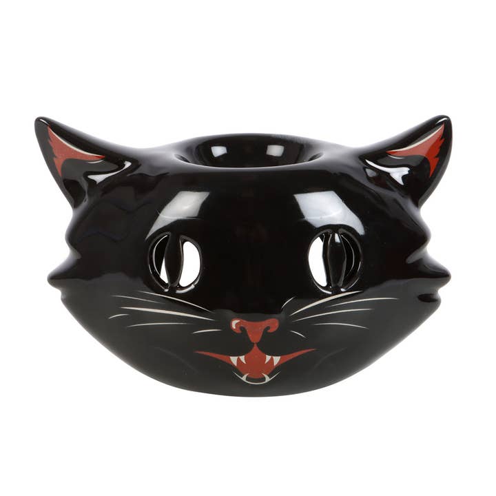 Something Different Wholesale - Wholesale Oil Warmer - Spooky Black Cat Halloween Oil Burner