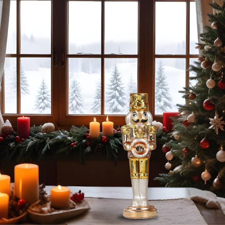 SINT - Wholesale Holiday Nutcracker - SINT Color Glass Lightup Nutcrackers Figurine Ornaments for 2