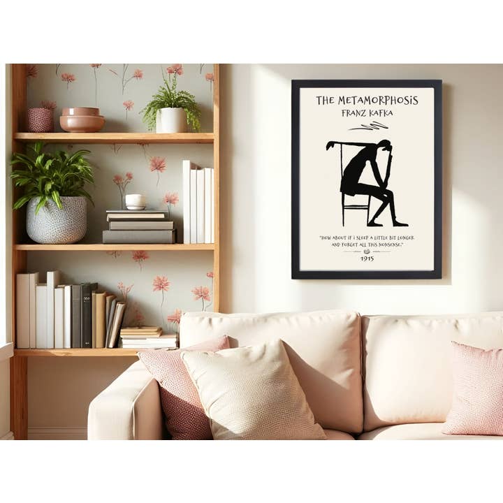 Beyond the Shelf – wholesale Art print – The Metamorphosis, Franz Kafka, Book Quote Art9