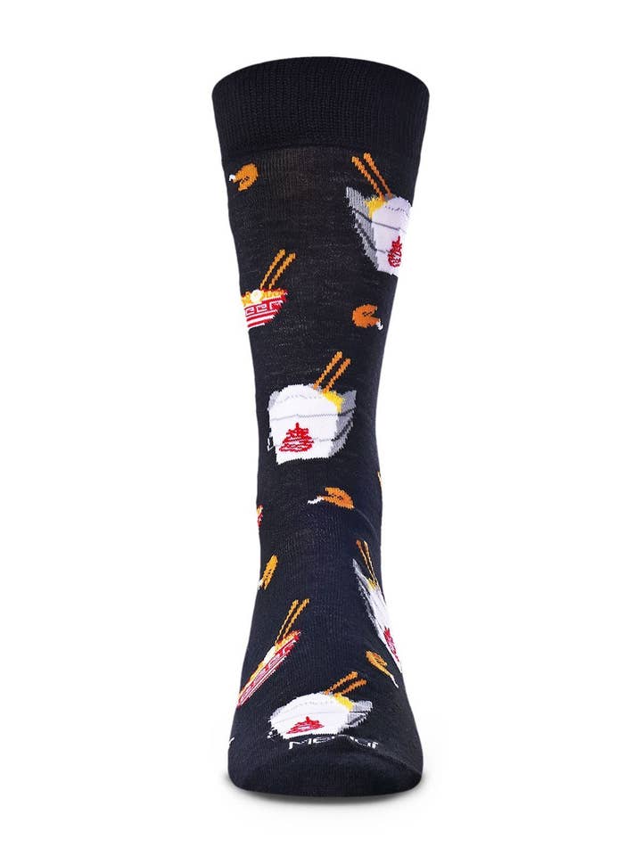 Infinity Classics International Inc. - Wholesale Socks - Men's - MeMoi Let's Order Takeout Bamboo Blend Men's Crew Socks1