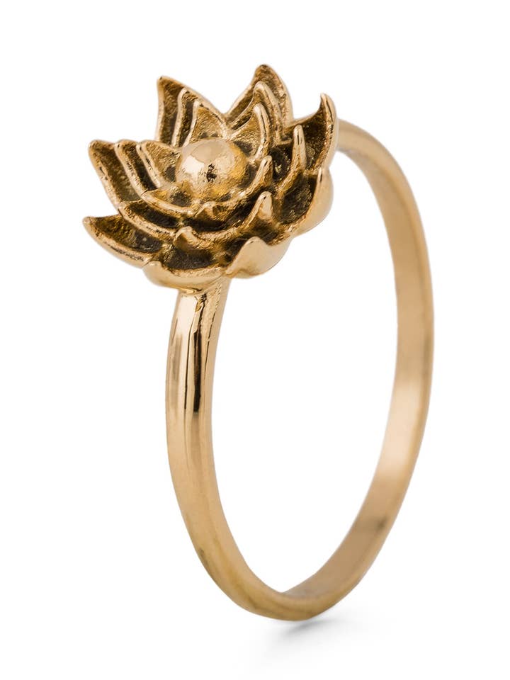 Lotus Ring Gold for wholesale by Blackskies