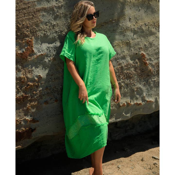 2942 Mela Vera May Italian Linen Dress for wholesale by VeraMay