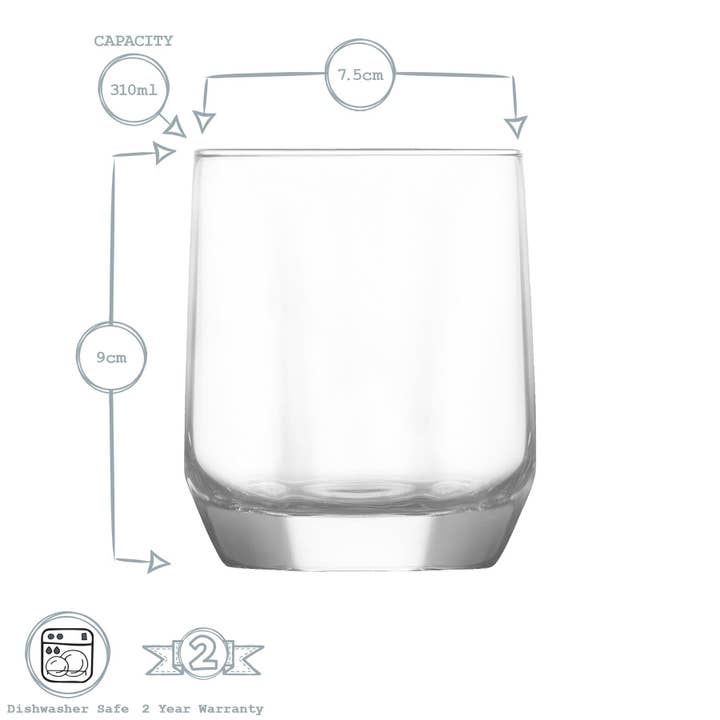 Rinkit Ltd - Wholesale Cocktail/Liquor Glass - LAV Diamond Drinking Glass - 310ml3