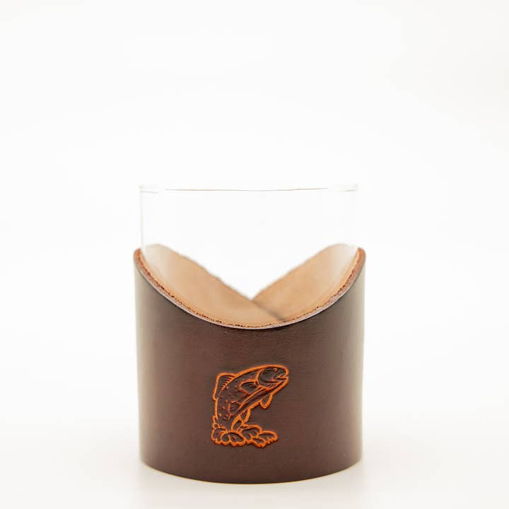 Verre à whisky en cuir - Truite pour la vente par Lindy Leather
