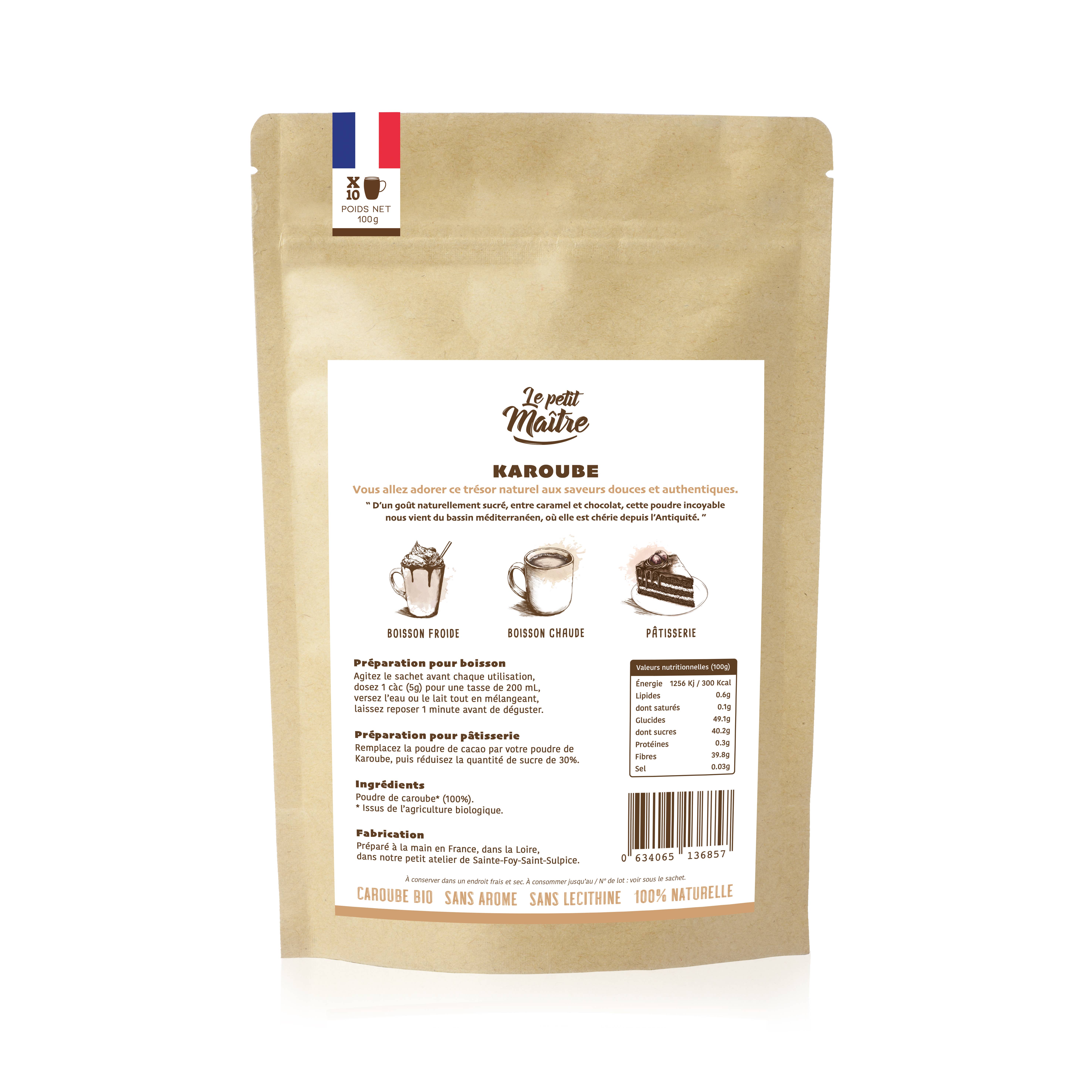 Le petit maître - Vente Préparations/kits pour chocolat chaud - Poudre de caroube bio1